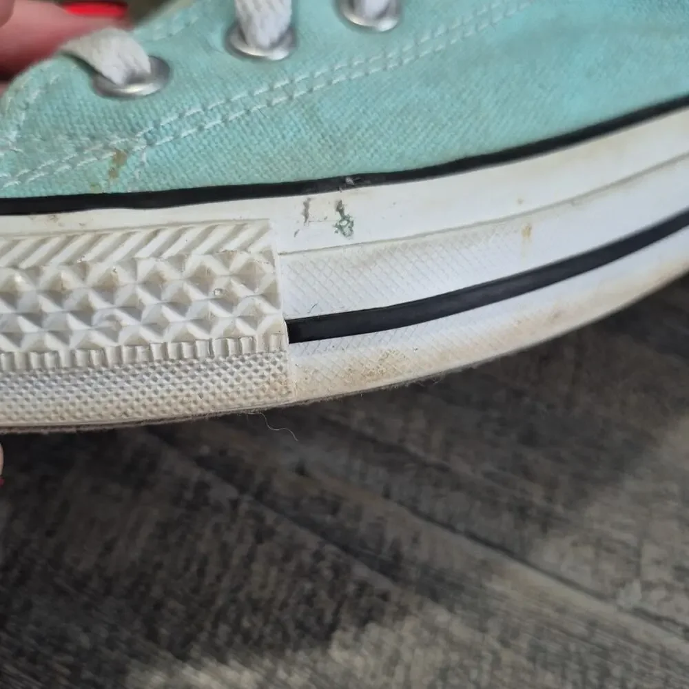 Converse All Star Low Top Sneakers Unisex Mens 8 Womens 10 Light Blue Shoes